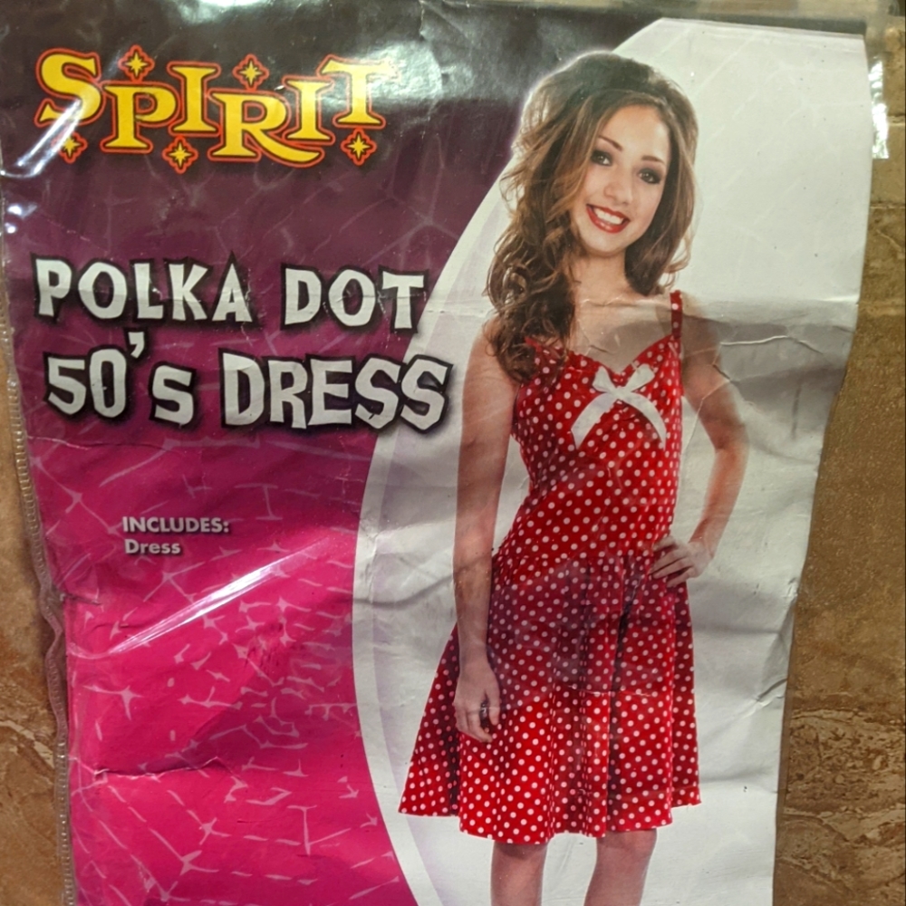 Girls Halloween costume: polkadot  50's dress